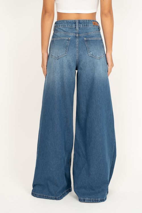 Calça Billabong Jeans New Wide Leg Azul