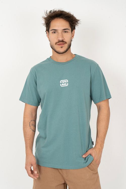 Camiseta Billabong M/C Bracket Wave Verde
