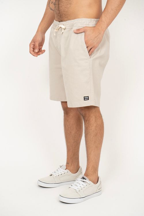 Bermuda Billabong Larry Layback Twill Cinza Claro