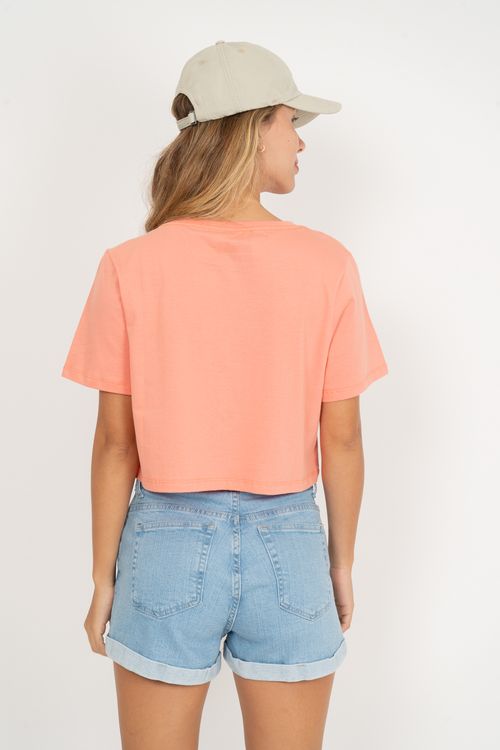 Blusa Billabong M/C Throwback Tee Salmao