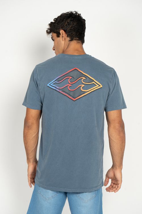 Camiseta Billabong M/C Crayon Wave Marinho