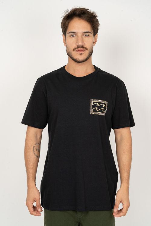 Camiseta Billabong M/C Crayon Wave Ii Preto