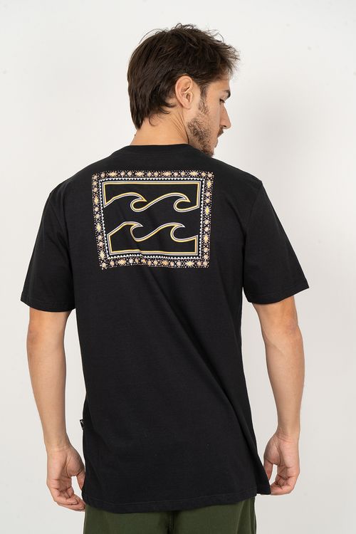 Camiseta Billabong M/C Crayon Wave Ii Preto
