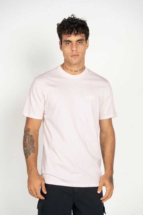 Camiseta Billabong M/C Small Arch Rosa Claro
