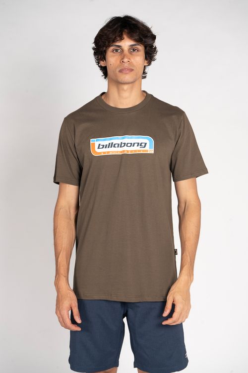 Camiseta Billabong M/C Nuclear Marrom Escuro