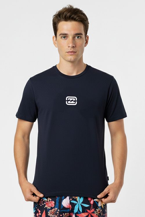 Camiseta Billabong M/C Bracket Wave Tn Marinho