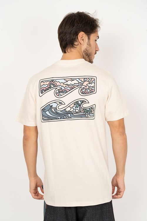 Camiseta Billabong M/C Crayon Wave I Areia