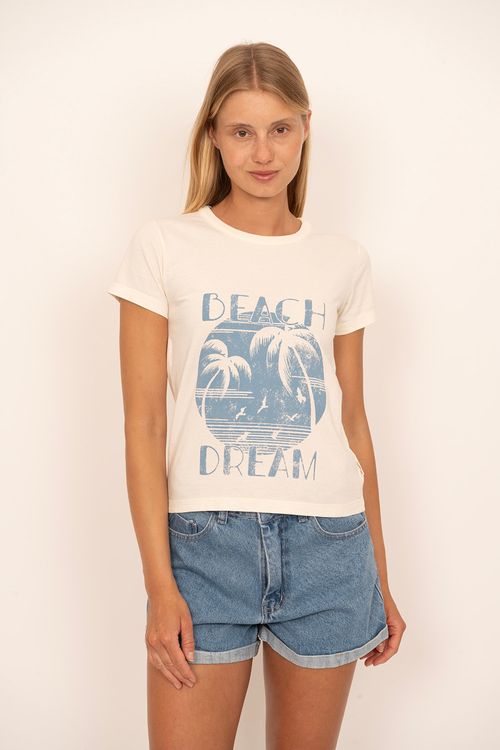 Blusa Billabong M/C Beach Dream Off White